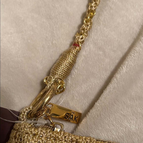 The Sak Christy Ginger Gold Textured Shoulder Hand Bag NWT - Picture 2 of 8